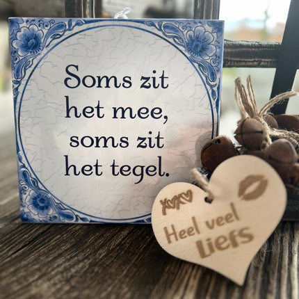 Tegels delfts blauw - Soms zit het mee