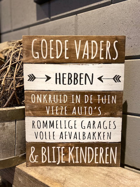 Tekstbord Goede vaders