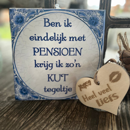 Tegel Delfts Blauw - Pensioen/kut
