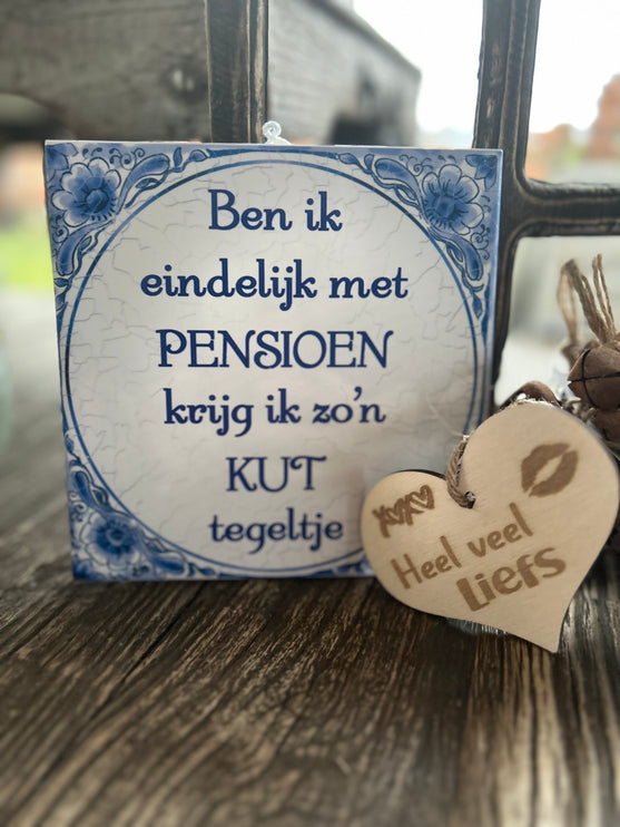 Tegel Delfts Blauw - Pensioen/kut