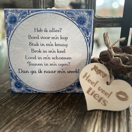Tegel Delfts Blauw - Heb ik alles/werk