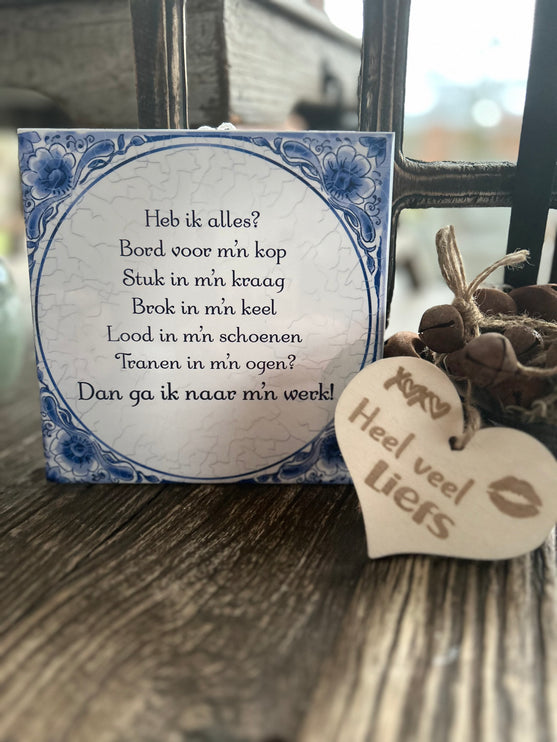 Tegel Delfts Blauw - Heb ik alles/werk