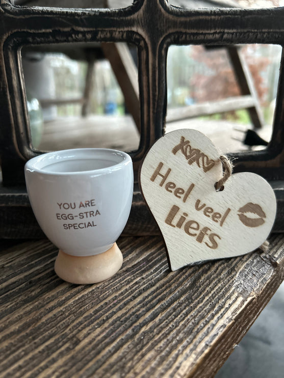 SOJAKAARS IN EIERDOP - YOU ARE EGG-STRA SPECIAL - FRESH COTTON