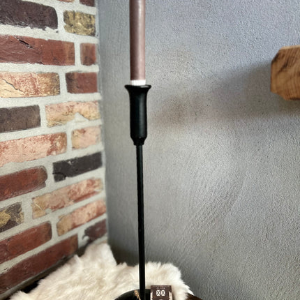 Ijzeren kandelaar Zwart M