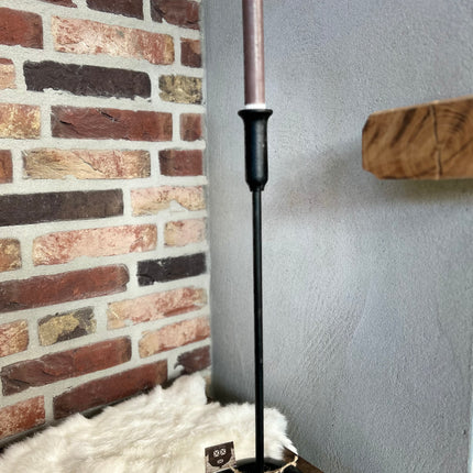 Ijzeren kandelaar Zwart L