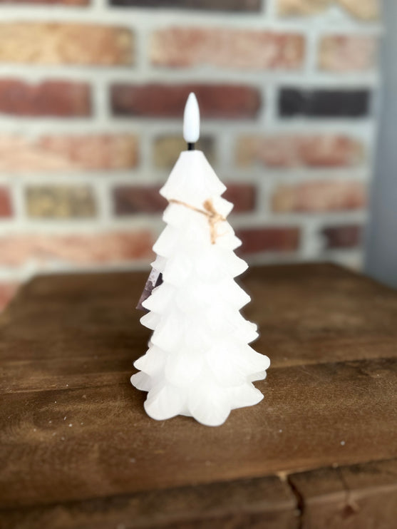 Ledkaars Kerstboom Wit L