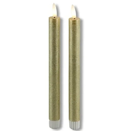 Set van 2 Ledkaarsen Goud