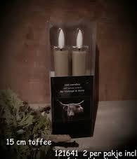 Set van 2 Ledkaarsen Toffee