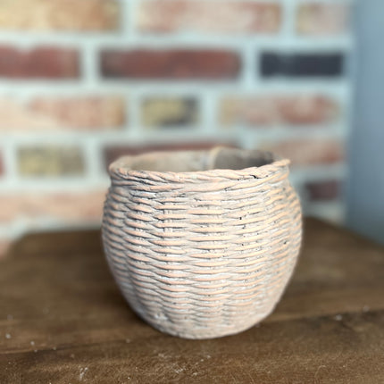 Stenen Pot Bolvorm Rotan S