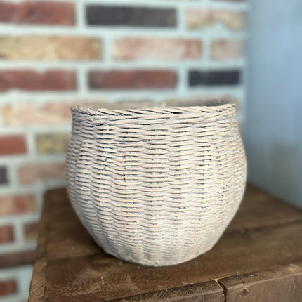 Stenen Pot Bolvorm Rotan L