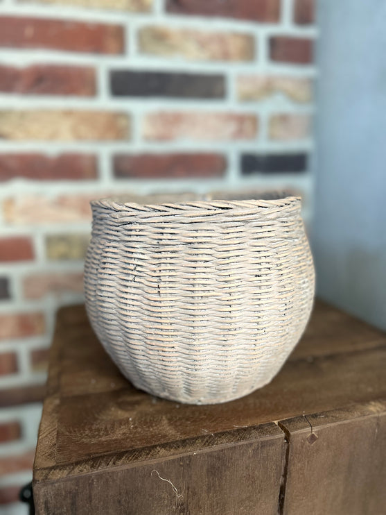 Stenen Pot Bolvorm Rotan L