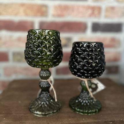 Theelicht Groen Glas M