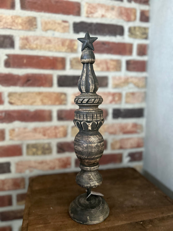 Houten ornament met Ster M