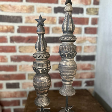 Houten Ornament met Ster L