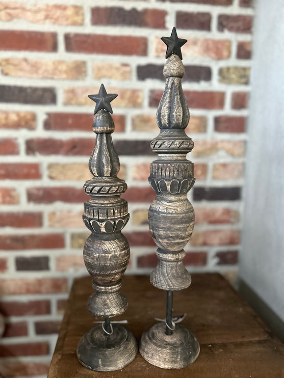 Houten Ornament met Ster L