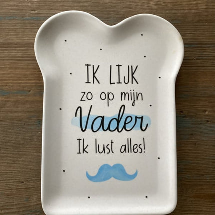 Ontbijtbordje vader