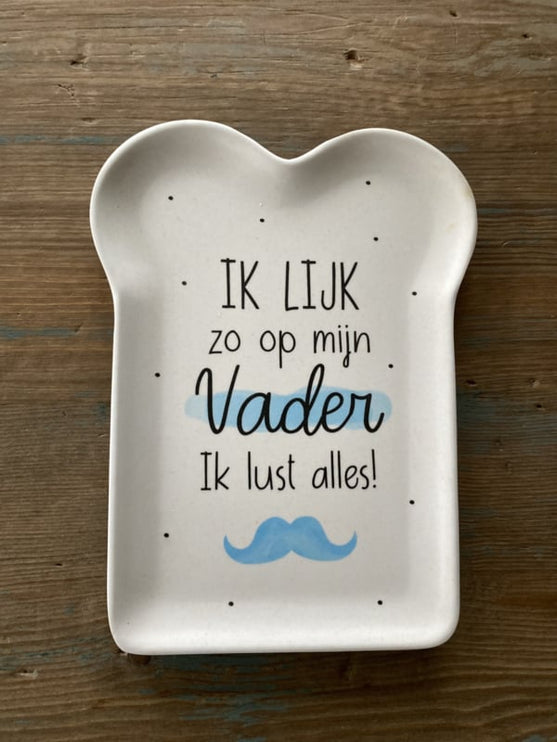 Ontbijtbordje vader
