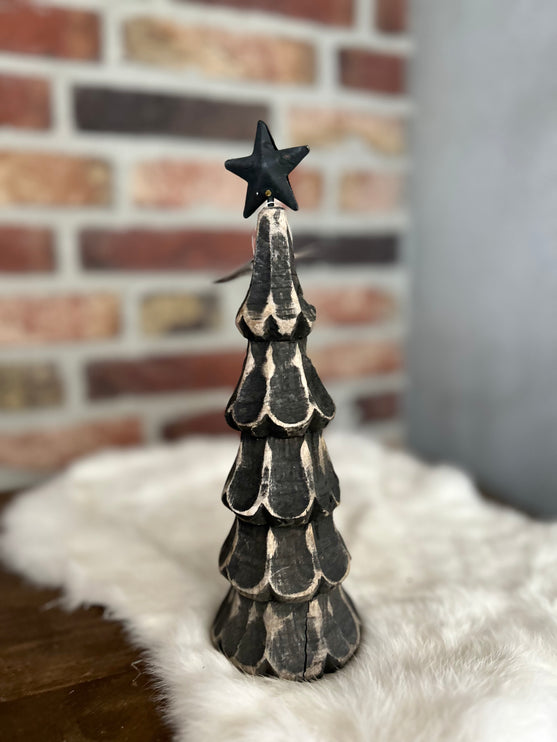 Houten Kerstboom met ster M