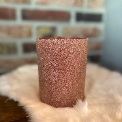 Waxinelichtje Roze Glitter L
