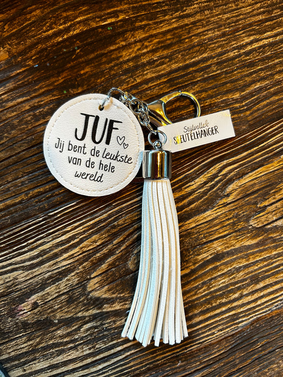 Tassel - Tas/Sleutelhanger Juf