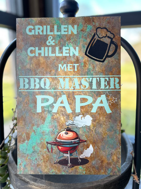Metalen bord - BBQ master