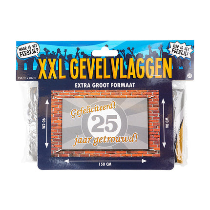 XXL vlag - 25 jaar getrouwd