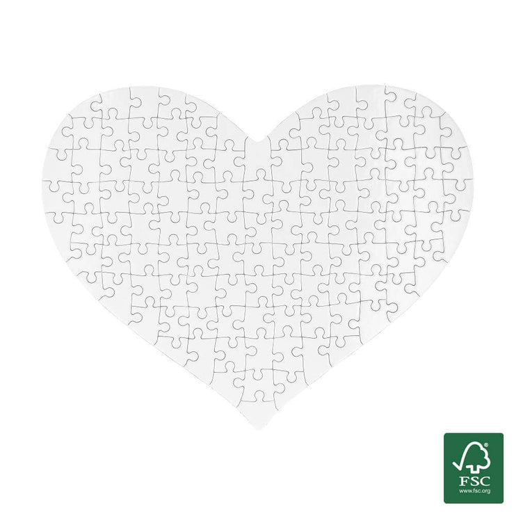 Puzzel 28,5 x 35,5 cm - Karton 114 stukjes Hartvormig