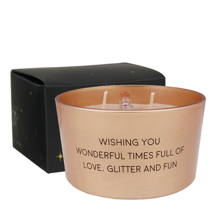 My Flame - FLESSENPOST KAARS - WISHING YOU WONDERFUL TIMES FULL OF LOVE, GLITTER AND FUN - WINTER WOOD