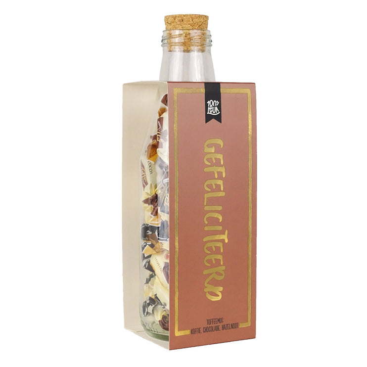 Momenten fles - Gefeliciteerd - Toffee