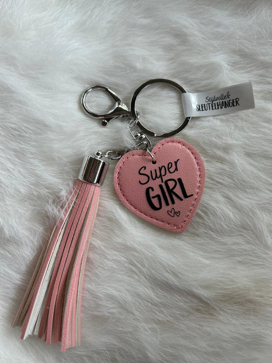 Tassel - Tas/Sleutelhanger Super Girl