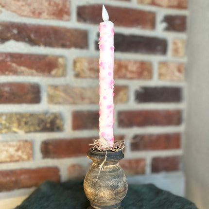 LED Dip Dye kaars Confetti roze