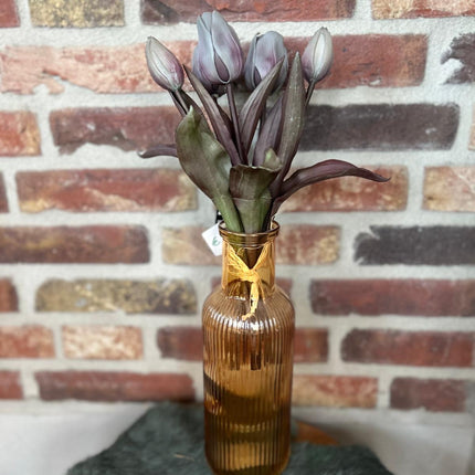 Bosje tulpen - paars - grijs - oranje
