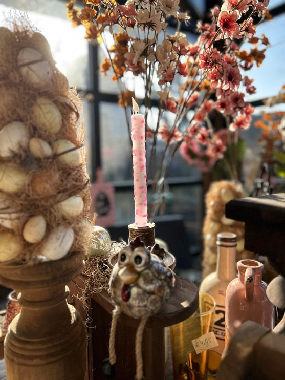 LED Dip Dye kaars Confetti roze