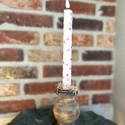 LED Dip Dye kaars Confetti Paars/Violet