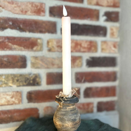 LED Dip Dye kaars ecru/koper