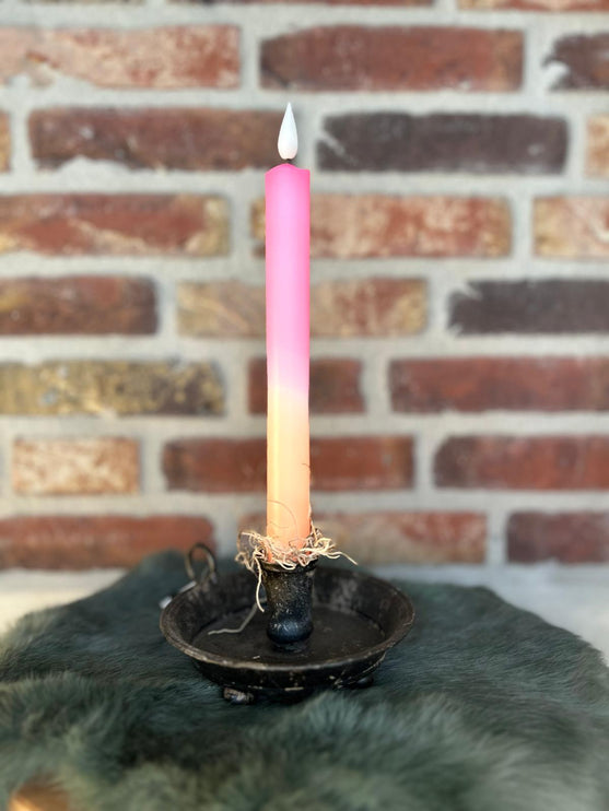 LED Dip Dye kaars NeonRoze / NeonOranje