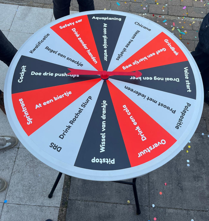 Hangtafel formule 1 met draaischijf