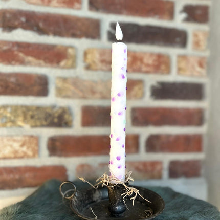 LED Dip Dye kaars Confetti Paars/Violet