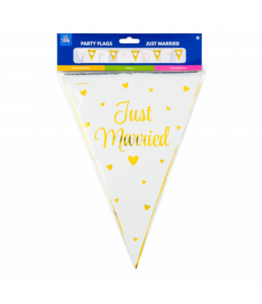 Party Flags foil - Just married