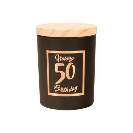 Small scented candles rosé/black - 50 years