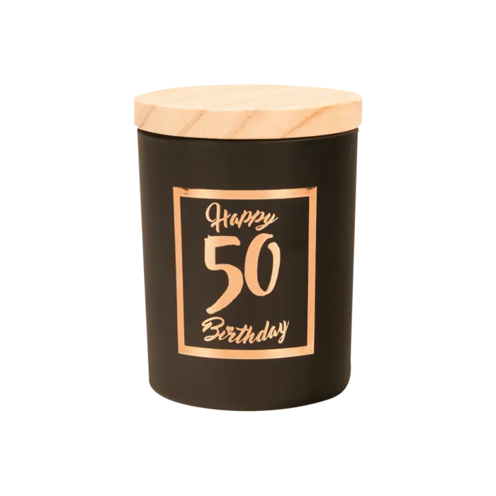 Small scented candles rosé/black - 50 years