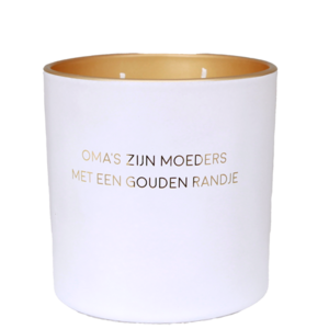 SOJAKAARS - OMA'S ZIJN MOEDERS MET EEN GOUDEN RANDJE - GEUR: FRESH COTTON