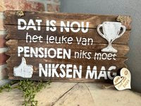 Tekstbord Pensioen