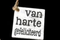 Hanger Van harte gefeliciteerd