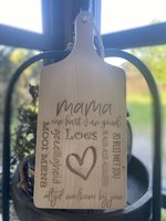 Serveerplankje 35 cm Mama met eigen naam