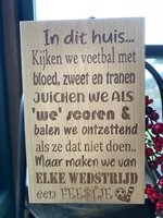 Tekstbordje voetbal
