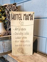 Tekstbord 20x40 cm Hotel Mama