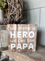 Tekstbord 20 cm hero papa natural