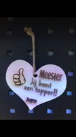 Houten hanger / hartje / meester / einde schooljaar