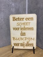 Tekstbordjes WC / toilet / spreuken / Nederlands / set van 5